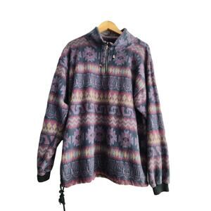 Impact Vintage 90s Fleece Streetwear Mens Medium Aztec Southwestern Sweatshirt